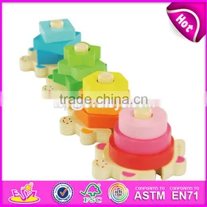High Quality Preschool Baby Wooden Geometry Shape Blocks W13E063 thumbnail-6