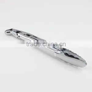 12 Inch All Stainless Steel Locking Kitchen Food Tongs thumbnail-2