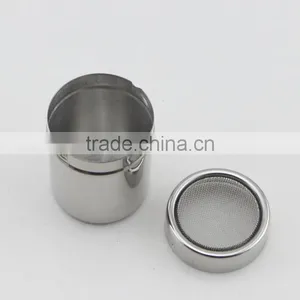 Stainless Steel Dredge Pepper Salt Sugar Spice Fine Mesh Shaker With Cover thumbnail-4
