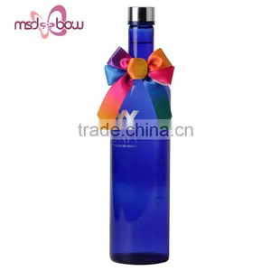Pre-made Cheap Satin Rainbow Wine Bottle Bow With Rubber thumbnail-5