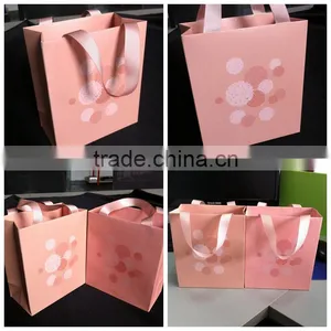 Amazing Luxury Ribbon Handle Pink Gift Paper Bag thumbnail-6