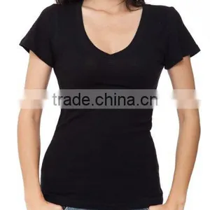 New Fashion V Round Collar T Shirt V-neck T-shirt OEM ODM Offered thumbnail-5