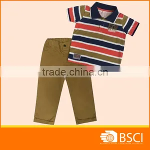 On Sale Stock Baby Boy Printed T Shirt+ Twill Pant Clothing Set thumbnail-1