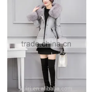 Womens Down Jackets 2016 Duck Down Jacket Women Warm Down Parka Big Real Fur Collar Feather Jacket Female Winter Down Coat thumbnail-2