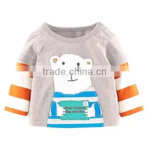 Custom Design Sublimation Cartoon Kids Wholesale Crewneck Sweatshirts Lovely Bear Print Baby Boy thumbnail-1