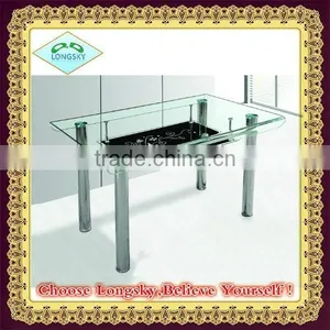Hot Selling New Design Clear Glass Bent Glass Dining Table thumbnail-1