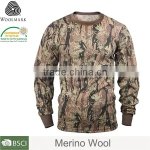 Merino Wool Outdoors Casual Sportswear Safari Shirt Men thumbnail-5