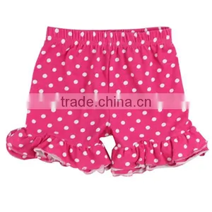 Polka Dot Print Shorts Child Model Wholesale Baby Ruffle Shorts Ruffle Icing Shorts thumbnail-5