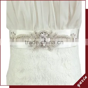 YXBB59 Wedding Belt White Bridal Belts Wedding Belt With Diamond Sashes thumbnail-1