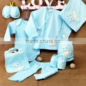 Cute Style Tops and Pants Soft Cotton New Born Baby Gift Set thumbnail-1