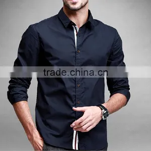Fashion Men Beautiful Shirt Fancy Dress Shirt for Men Stitching thumbnail-1