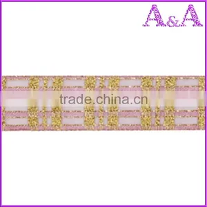 Fancy Christmas Decoration Wired Ribbon,Custom Decorative Grosgrain Ribbons thumbnail-1