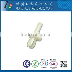 Made in Taiwan PP Nylon Easy Release Push Fit Plastic Rivet White thumbnail-3