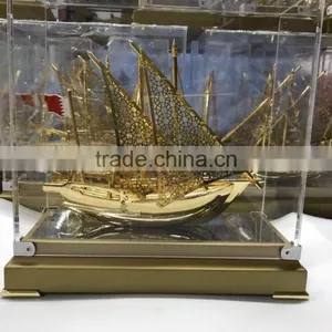 2017 NEW Style High Quality Beautiful Real Gold Plated Dhow With Bahrain Gift thumbnail-1