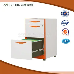 Factory Cheap Price Metal Storage 3 Drawer Pedestal Movable File Cabinet thumbnail-4
