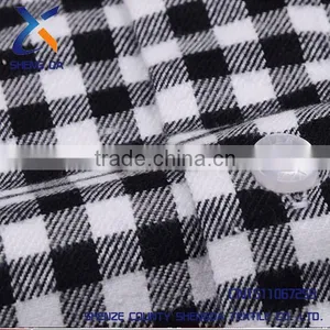 Reactive Printed Plaid Cotton Flannel Fabric thumbnail-1