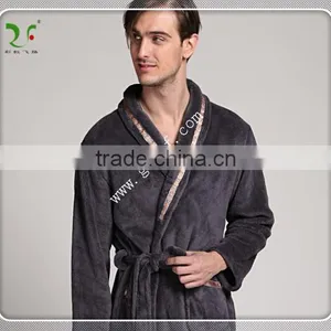 Mix Colors Velvet Terry Bathrobe thumbnail-2