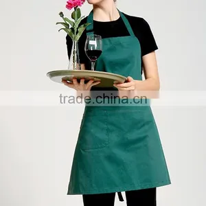 China Factory Buy Green With Pocket Cotton T/C Polyester OEM Oil & Waterproof Promotion Gift Apron thumbnail-1