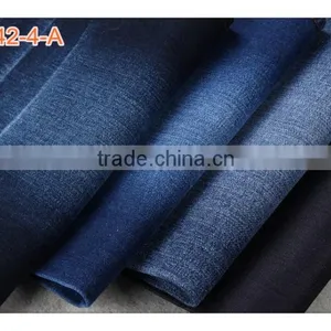 Indigo Cotton Spandex French Terry Knitted Denim Fabric for Jeans thumbnail-6
