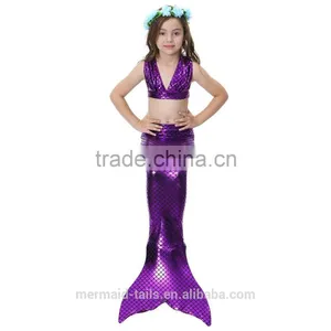 Fairy Costumes for Girls Beach Holiday Mermaid Fashion Bikini Sets 3PC thumbnail-3