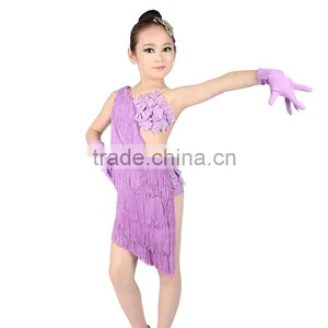 2017 New Teen Girls Ballroom Latin Salsa Competition Dress Fringed Dance Dress thumbnail-2