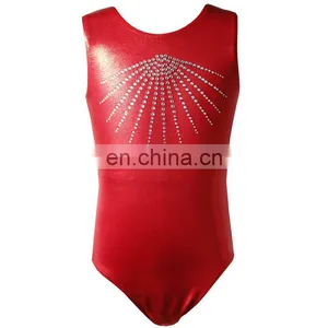 NT16099 Red/black Rhinestones Gymnactis Leotards. Costumes Leotards. Dancewear Leotards.Skating Performance Leotards for Girl thumbnail-1