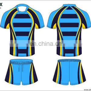 High Quality Durable Tear Resistance 100% Polyester Custom Sublimation Rugby Jersey thumbnail-6