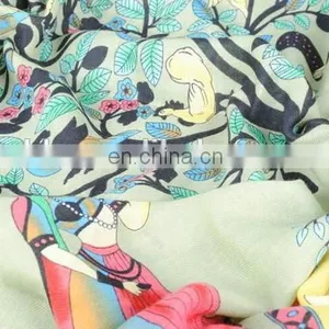 Ethnic Style Textile Fabric Tassels Scarves Mint Printed Oversize Women Fashion Scarves Cape thumbnail-5