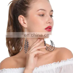 Bohemian Pearl Pineapple Drop Dangle Earrings Rhinestone Stud Earrings thumbnail-2