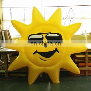 Giant Sun Shiny Holiday Decoration Inflatable Hanging Sun With Glasses thumbnail-1