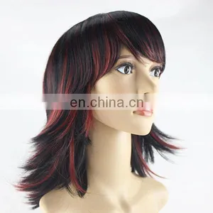 2014 Hot Sale Mixed Color Short Style Synthetic Wig With Bangs thumbnail-2