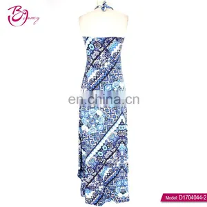 Polyester Bandeau Style High Quality One Piece Lady Frock Dress thumbnail-4