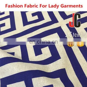 Shao Xing jc Textile Clothing Fabric Soft Printed Fabric Cotton Linen Fabric thumbnail-2