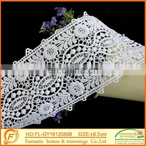 Trimming Laces And Chiffon White Rose Fabric Lace Wholesale Lace thumbnail-1