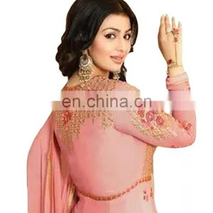 Occasion Party Wear Anarkali Suits Semi Stitched Suits Dress Material 2017 thumbnail-3