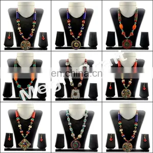 Pearl Beaded Necklace -Jewelry Fashion Costume Imitation Artificial-Indian Handmade Jewelry- Handicraft Beaded Jewellery thumbnail-1