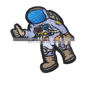 Kids Space Iron On Patch- Fancy Dress Up Play Astronaut Commander Military Badge Astronaut Space Embroidery Patch Applique thumbnail-3