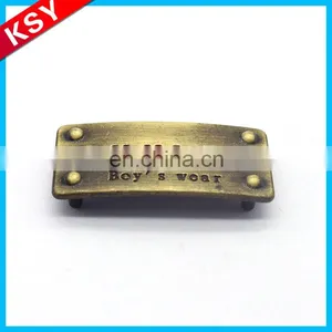 High Quality Engraving Metal Label Brass Logo Plate Handbag Engravable Tag thumbnail-2