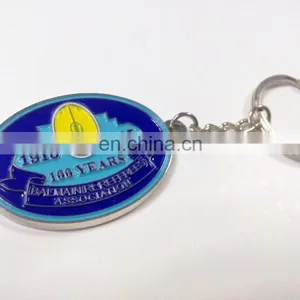 Zinc Alloy Casting Shiny Silver Plated Key Chain Customized Membership Key Chain With Specific Logo thumbnail-1
