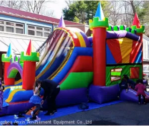 4 in 1 Royal Bouncy Castle With Slide, Castle Inflatable Combo, Inflatable Jumping Castle for Sale thumbnail-2