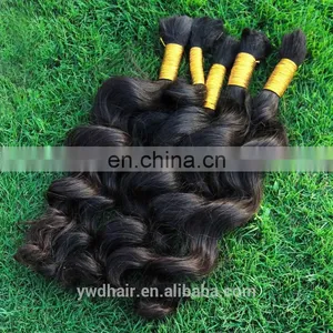 8A Grade Virgin Malaysia Human Hair Loose Wave Braiding Bulk Human Hair For Braiding Bulk Undyed Hair Paypal Accept thumbnail-4