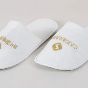 Eliya White Velvet Different Color Hotel Slipper,white Disposable Hotel Slipper thumbnail-1