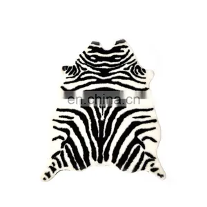 Manufacturer Wholesale Zebra Shaggy Fur Floor Rugs For Sale Living Room thumbnail-6