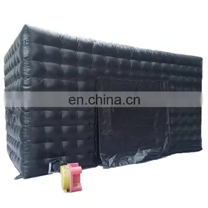 Commercial Black Portable Inflatable Tube Kiosk Blow up Booth Inflatable Cube Party Tent thumbnail-3