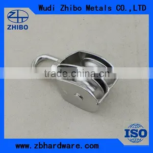 High Quality Pulleys Double Wheel, Metal Nickel Plating Pulley Block Double Wheel thumbnail-4