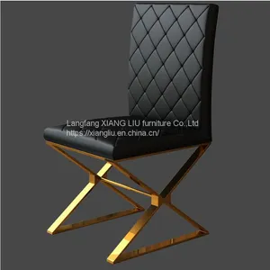 PU Leather With Steel Legs Dining Chair thumbnail-1