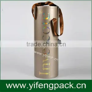 Custom Fancy Round Tube Paper Cardboard Wine Gift Boxes, 0503111YF Round Gift Box Wholesale thumbnail-4