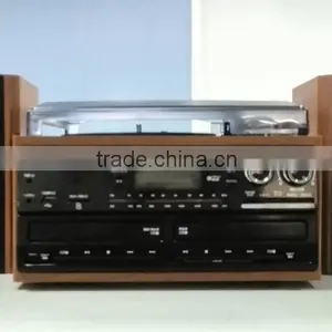 Good Price Turntable cd Radio Record Cassette Bluetooth USB SD Player for Sale thumbnail-3