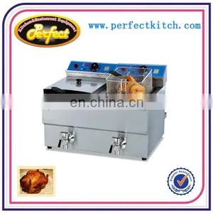 8L Stainless Steel Electric Fish Fryer / Double Tanks Chips Fryer thumbnail-4