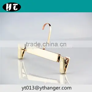 Sun Shine Color Clear Plastic Pant Hanger Wholesale for Trouser Pants With Tie Rack thumbnail-2
